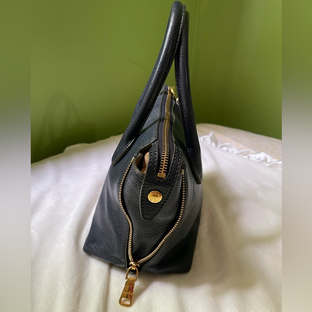 Miu Miu Navy Small Tote Bag w/ Crossbody Strap 💙 - Picture 4 of 11